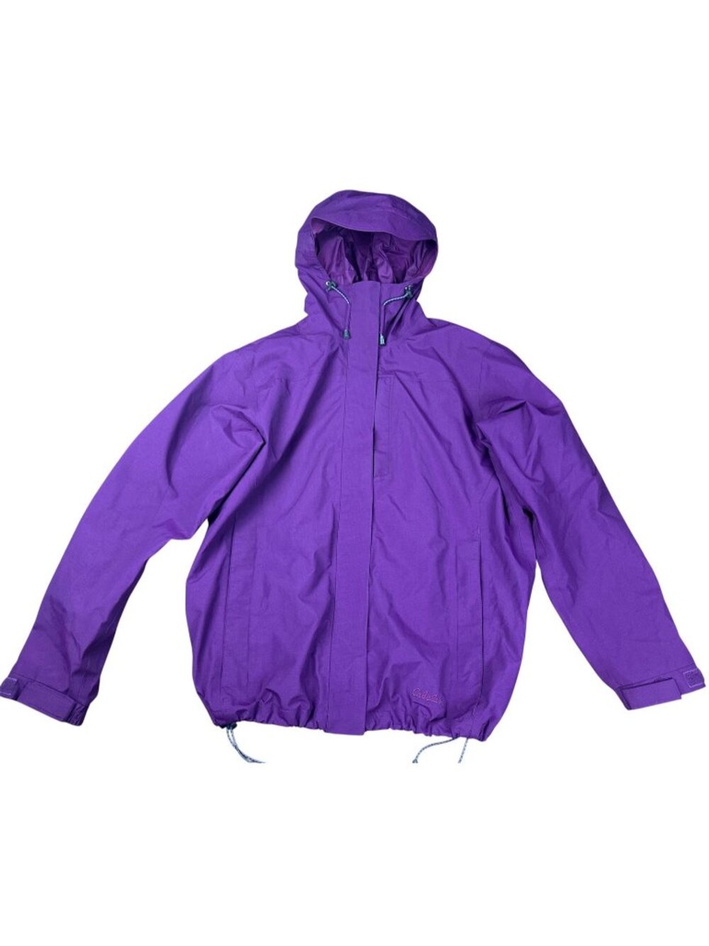 Cabelas Gore-Tex Rain Jacket Womens Medium Purple Full Zip Hooded Outdoor Casual